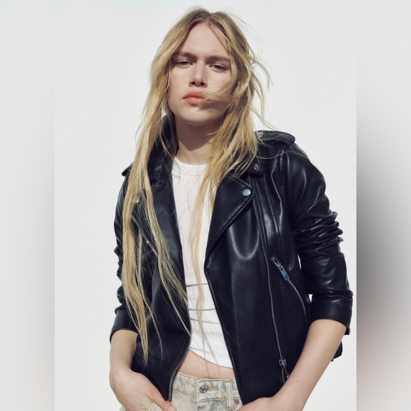 Zara Faux Leather Jacket NWT Size XS - Picture 3 of 14